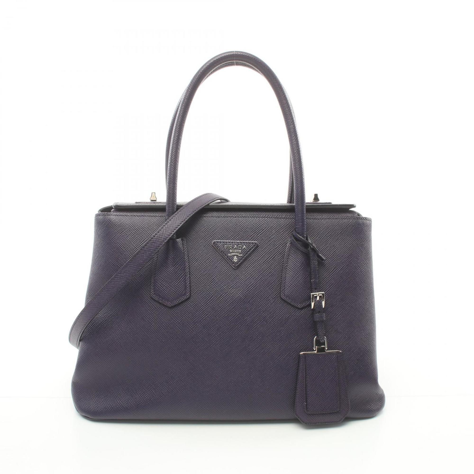 PRADA handbag, Saffiano leather, women's, purple