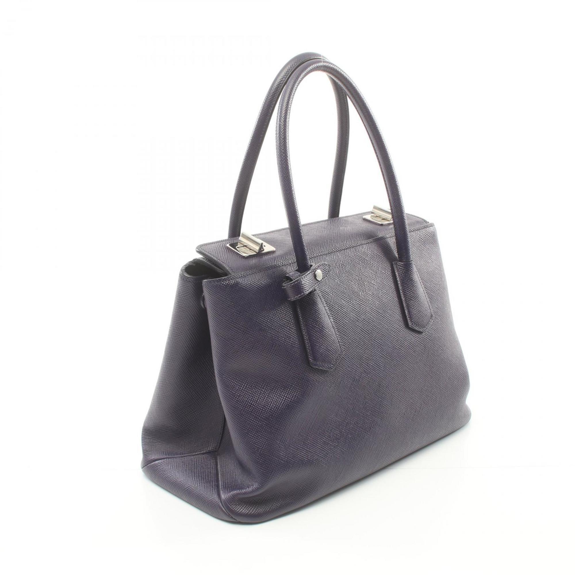 PRADA handbag, Saffiano leather, women's, purple