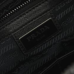 PRADA Shoulder Bag Nylon Saffiano Leather Women's Black