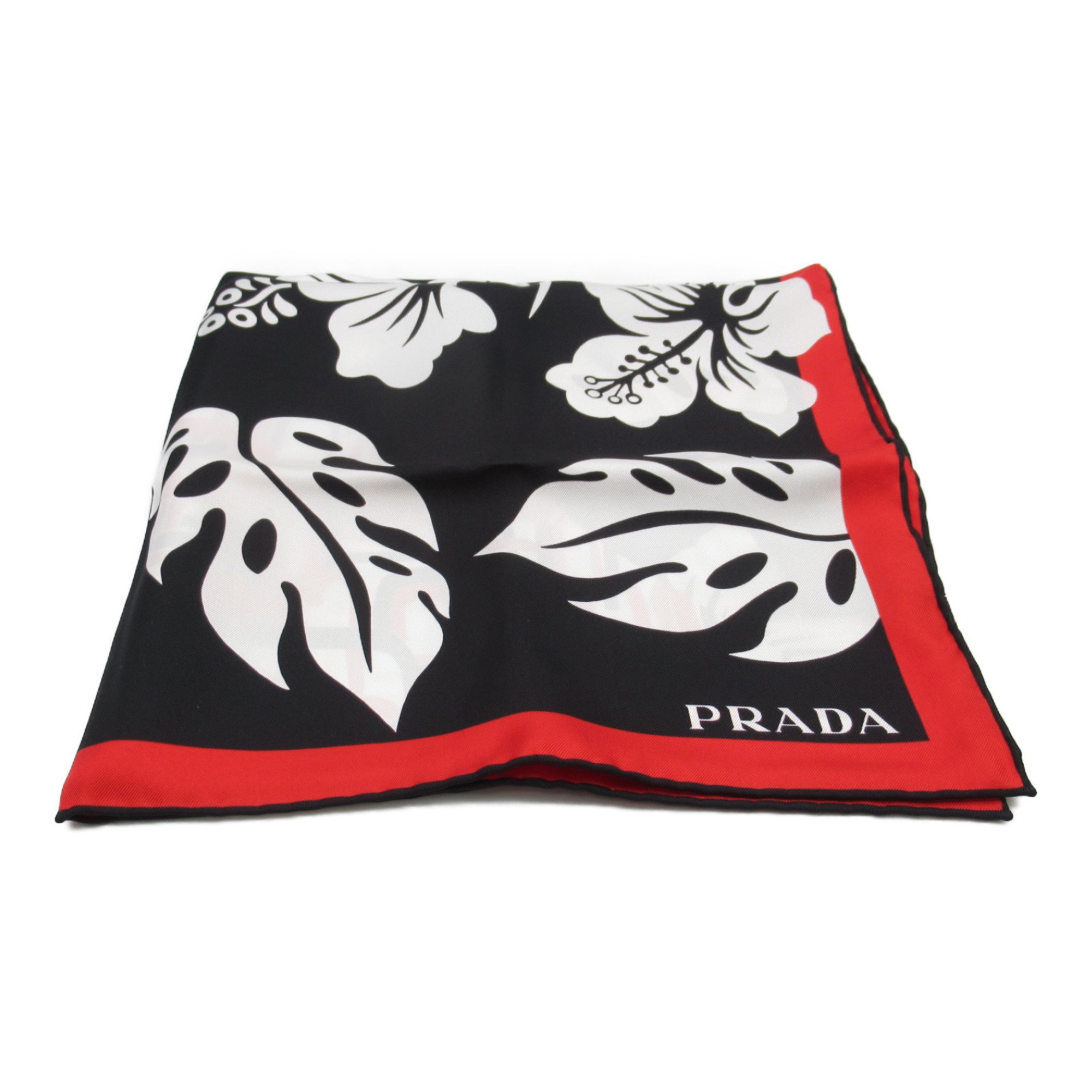 PRADA Scarf Muffler/Scarf Silk Women's Black 1FF004 2B7N F0T38