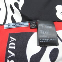 PRADA Scarf Muffler/Scarf Silk Women's Black 1FF004 2B7N F0T38