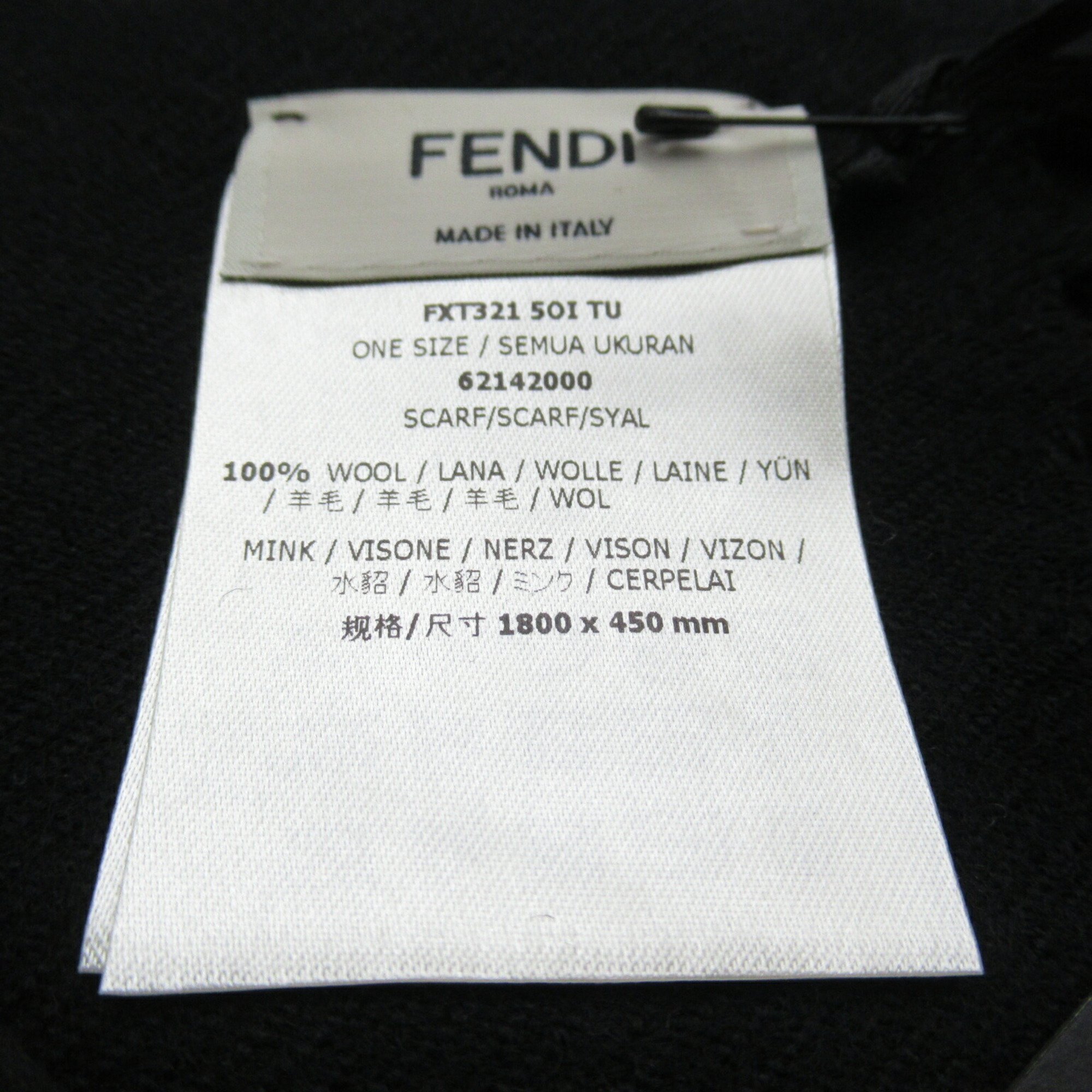 FENDI Scarf Women's Black FXT32150IF0QA1