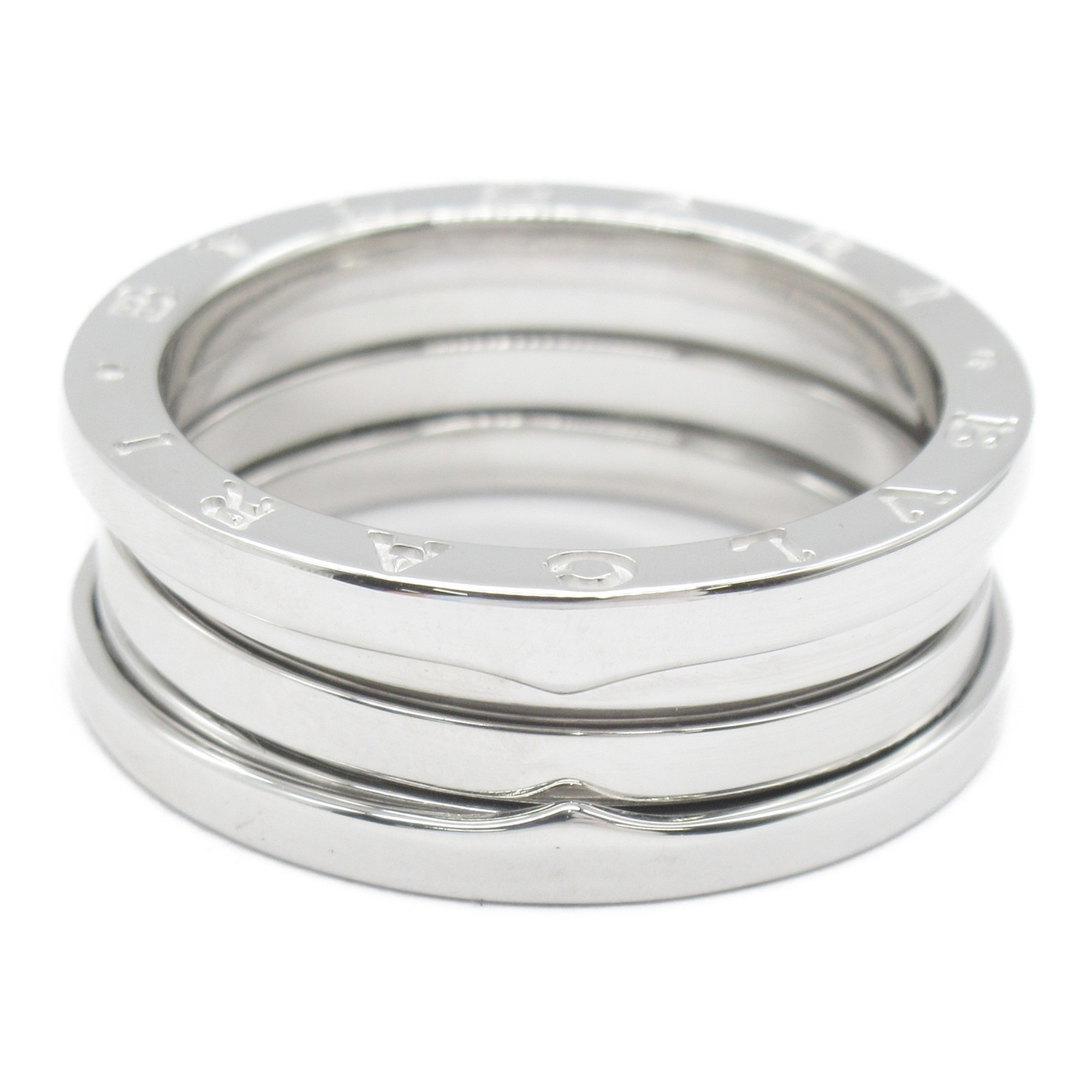 BVLGARI B-zero1 Ring, K18WG (White Gold), Men's, Women's, Silver