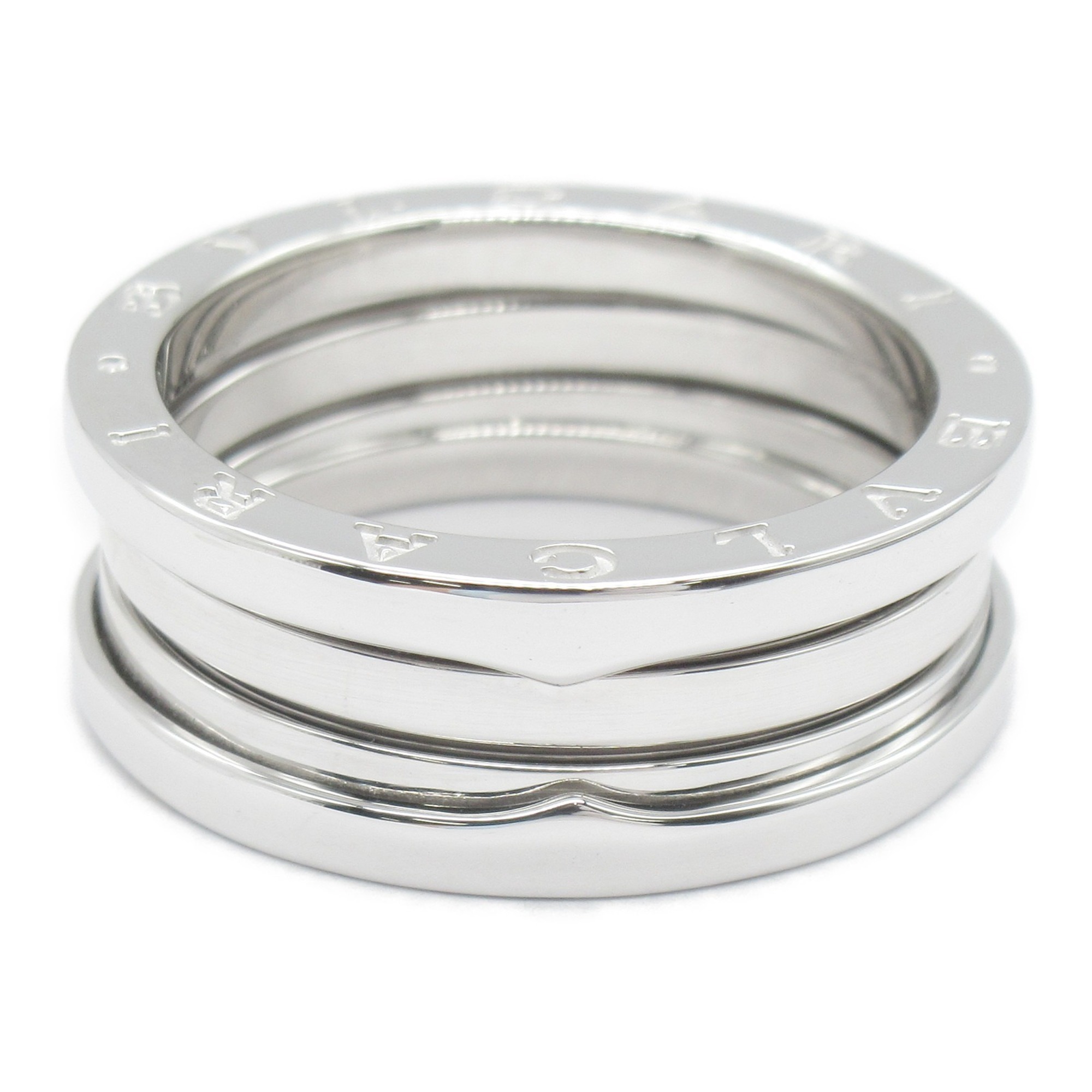 BVLGARI B-zero1 Ring, K18WG (White Gold), Men's, Women's, Silver