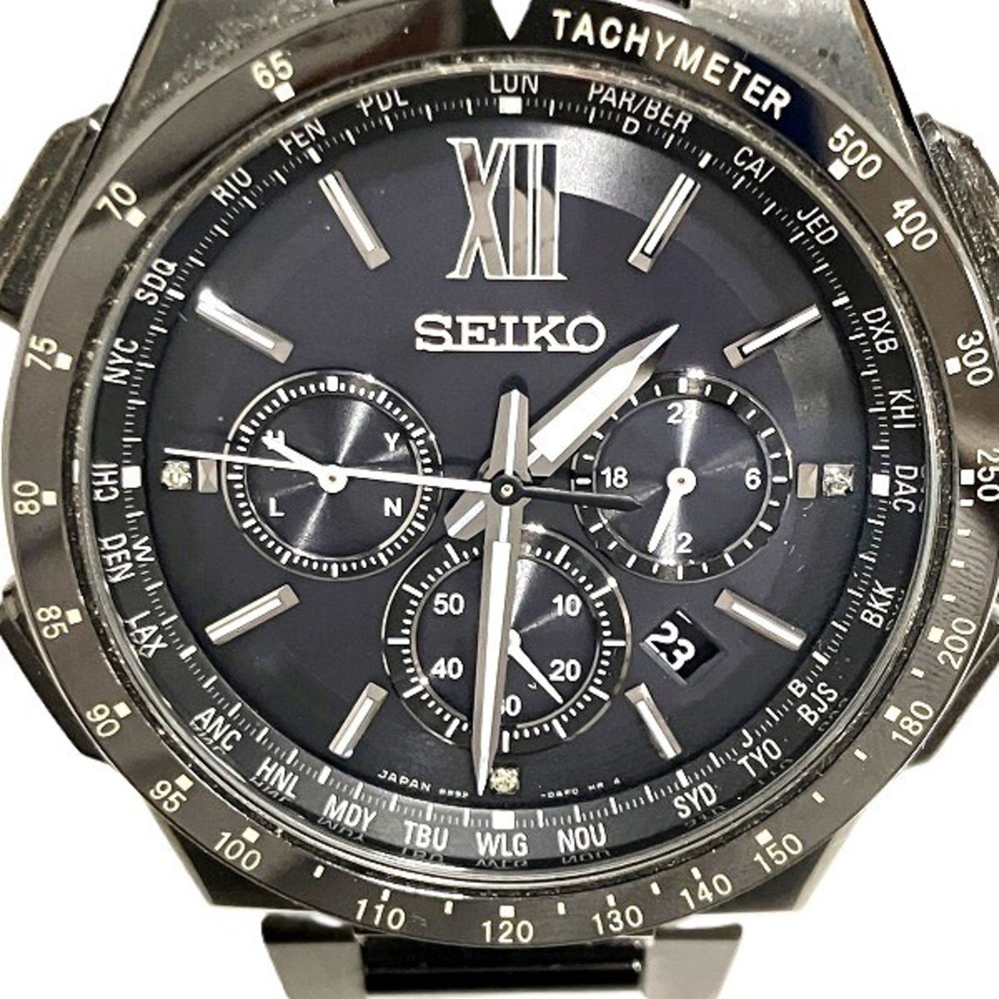 Seiko Brightz Flight Expert 8B92-0AE0 Radio Solar Watch Men's