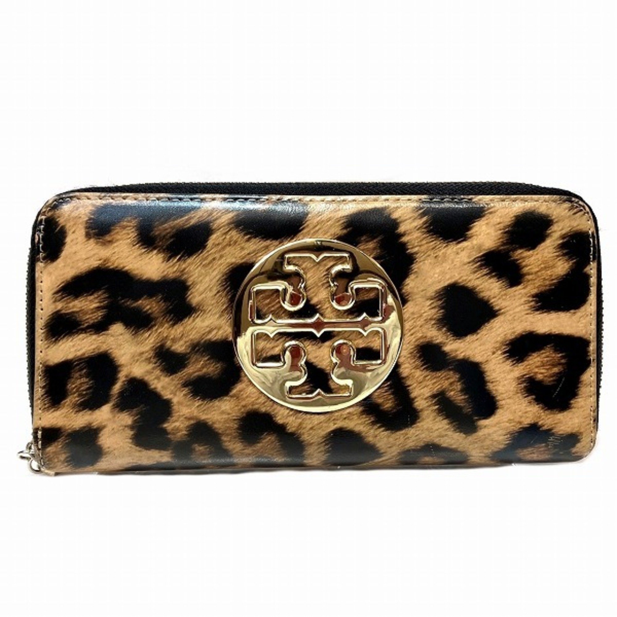 Tory Burch Round Wallet Big Plate Long Women's