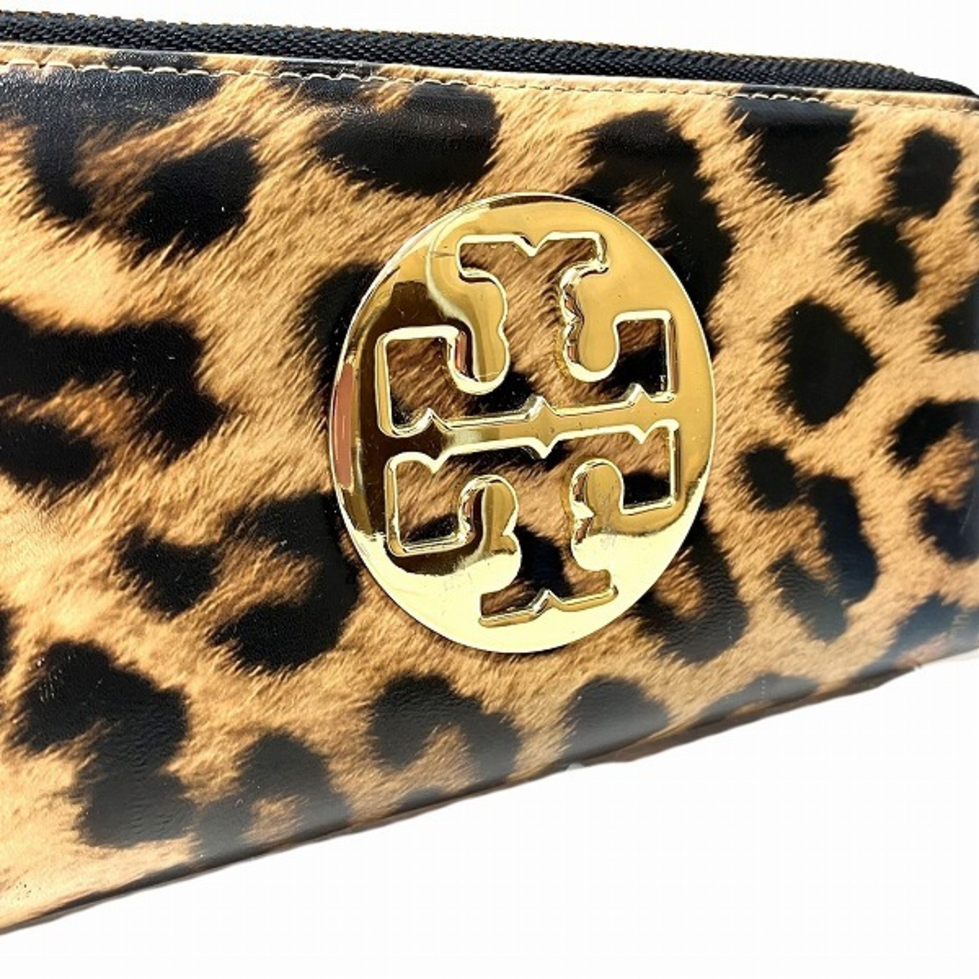 Tory Burch Round Wallet Big Plate Long Women's