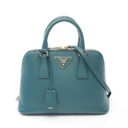 PRADA SAFFIANO LUX Handbag Bag Saffiano Leather Women's Green 1BA838