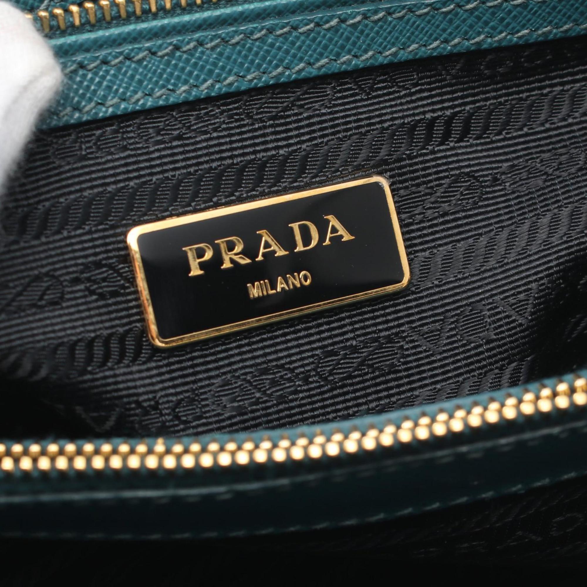 PRADA SAFFIANO LUX Handbag Bag Saffiano Leather Women's Green 1BA838