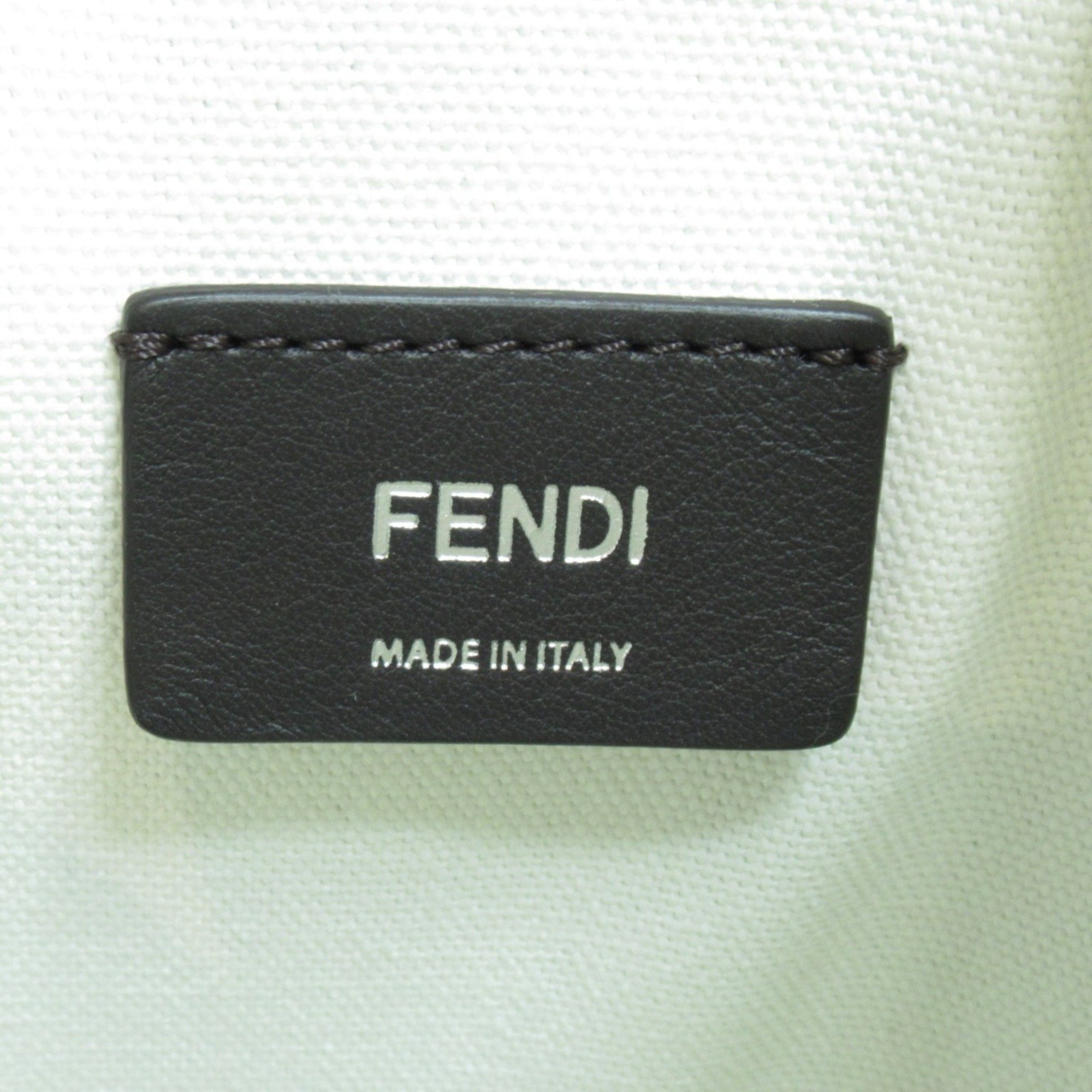 FENDI Mon Tresor Bag Handbag Canvas Leather Women's White Black 8BS010ANY3F1LAF