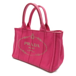 PRADA Canapa Tote Bag Canvas Women's Pink