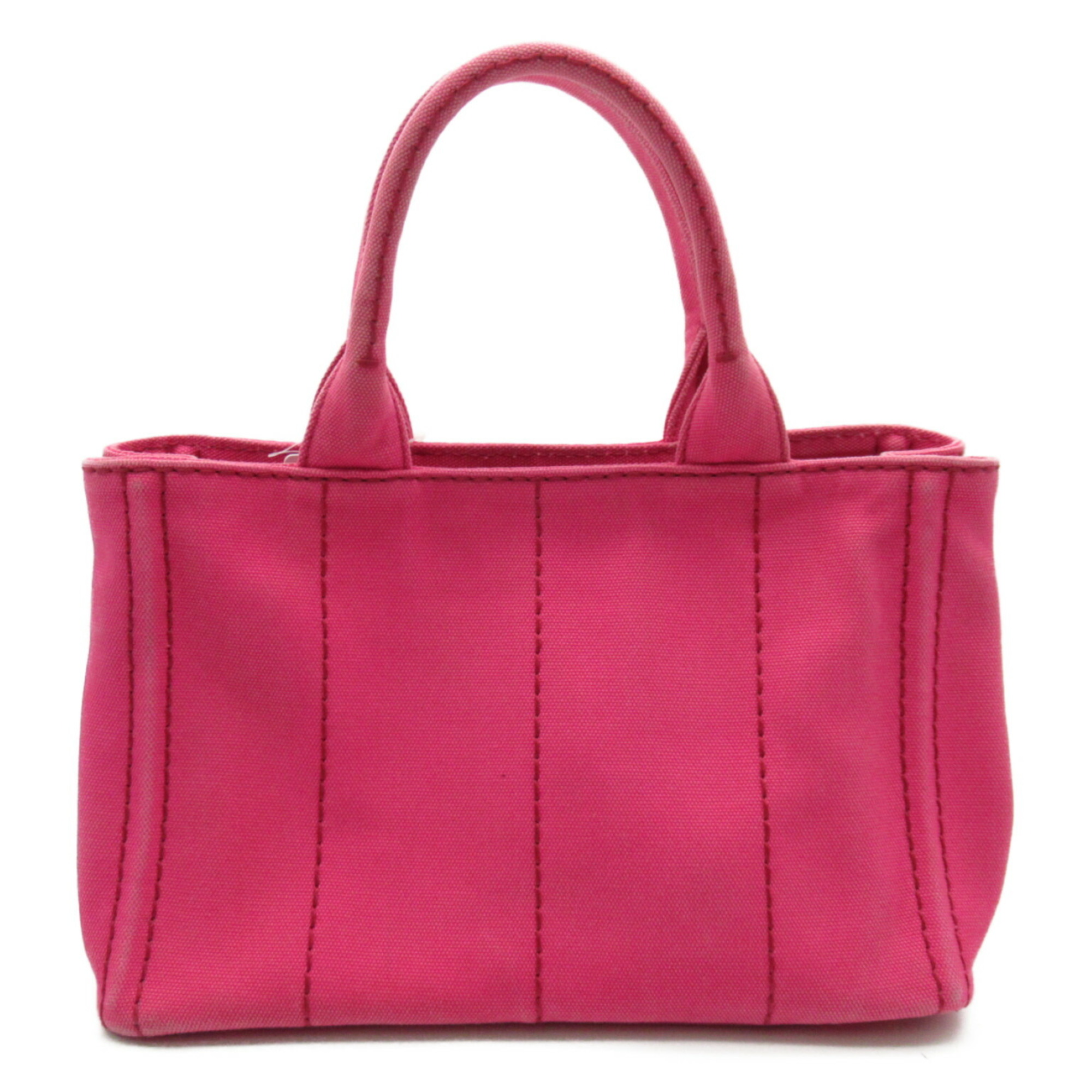 PRADA Canapa Tote Bag Canvas Women's Pink