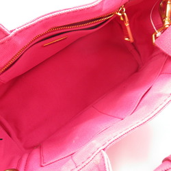 PRADA Canapa Tote Bag Canvas Women's Pink