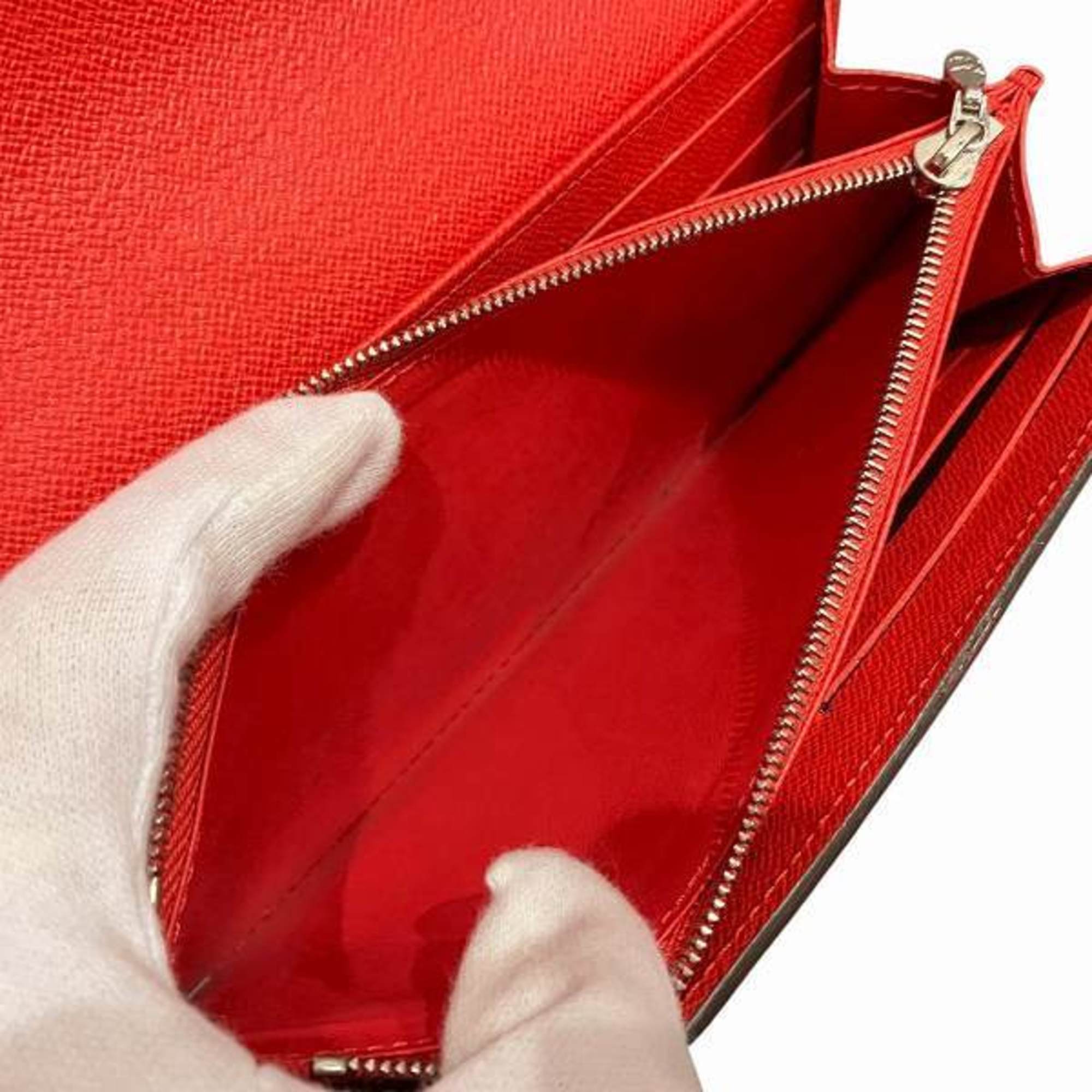 Louis Vuitton Epi Portefeuille Twist M61179 Coquelicot Long Wallet for Women