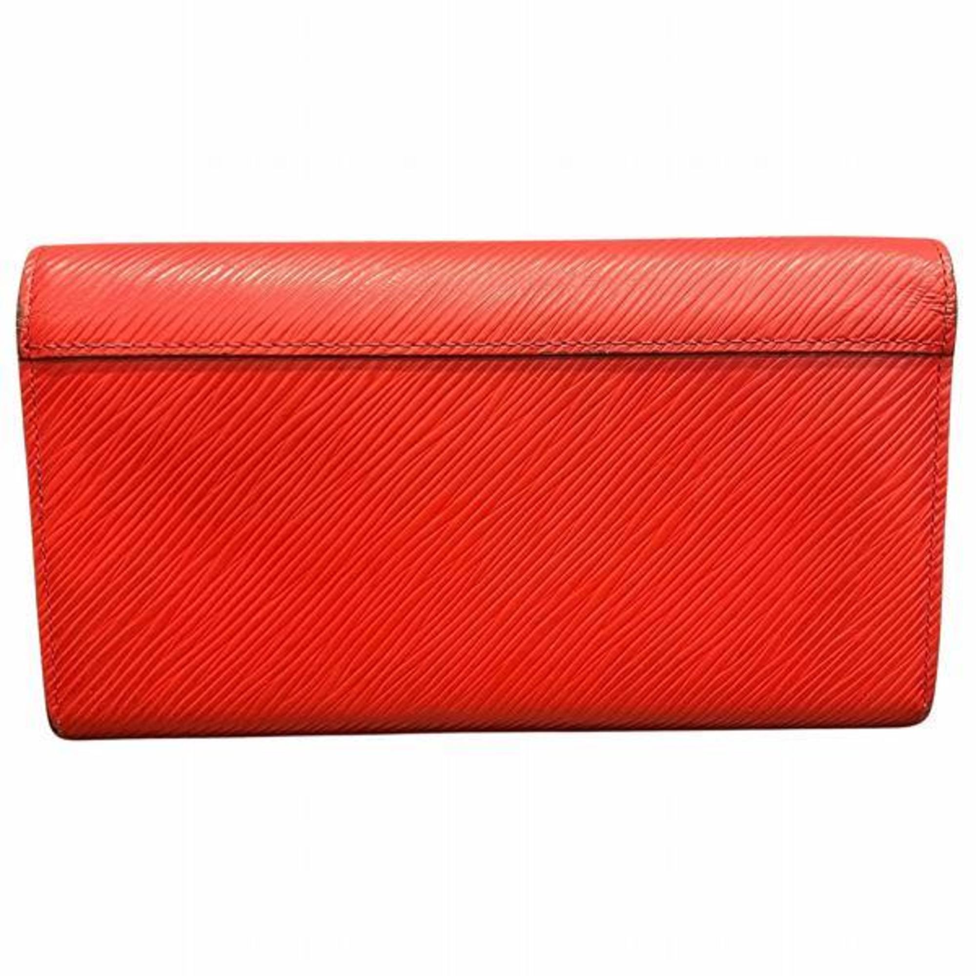 Louis Vuitton Epi Portefeuille Twist M61179 Coquelicot Long Wallet for Women