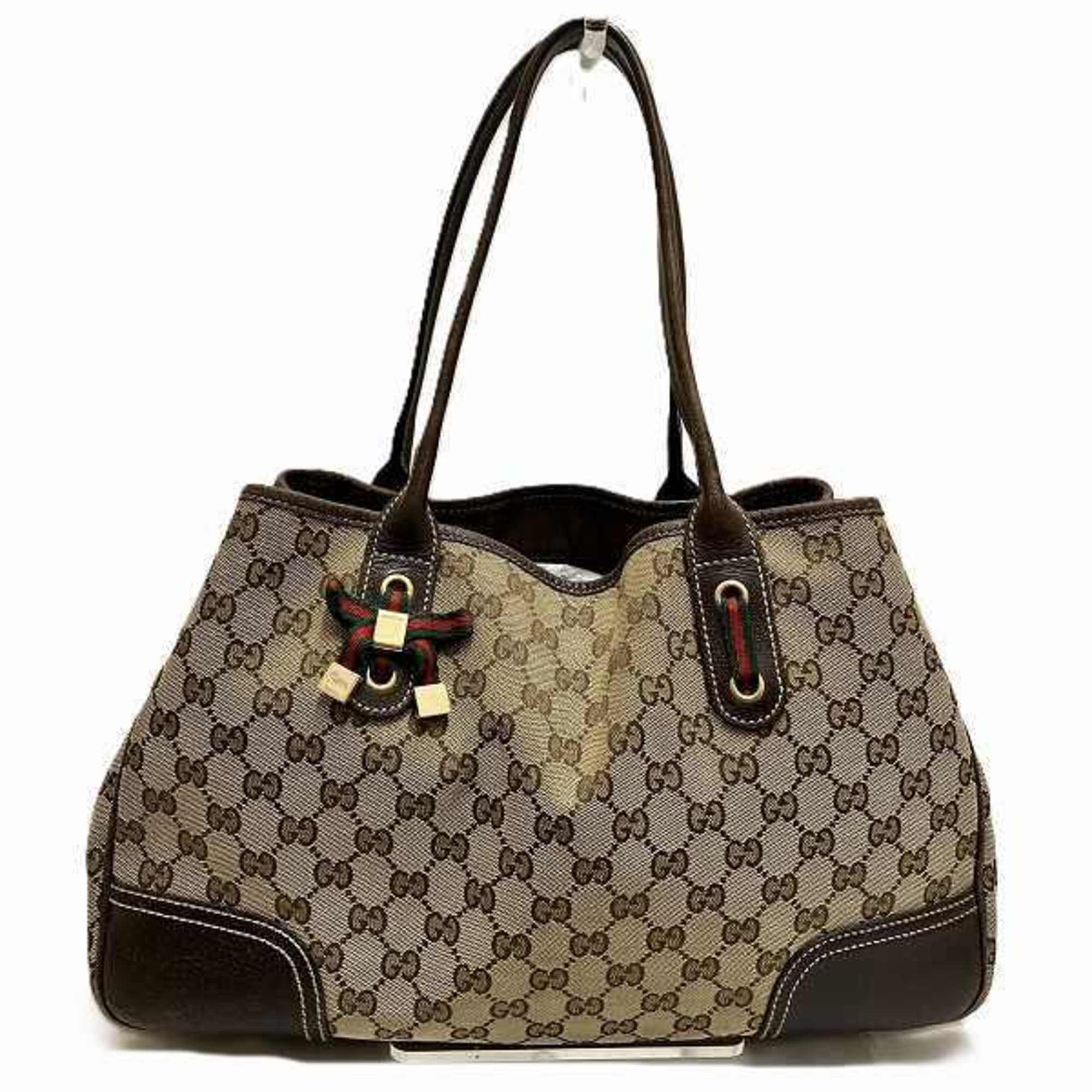 GUCCI GG Canvas Princess 163805 Bag Tote Handbag Women's