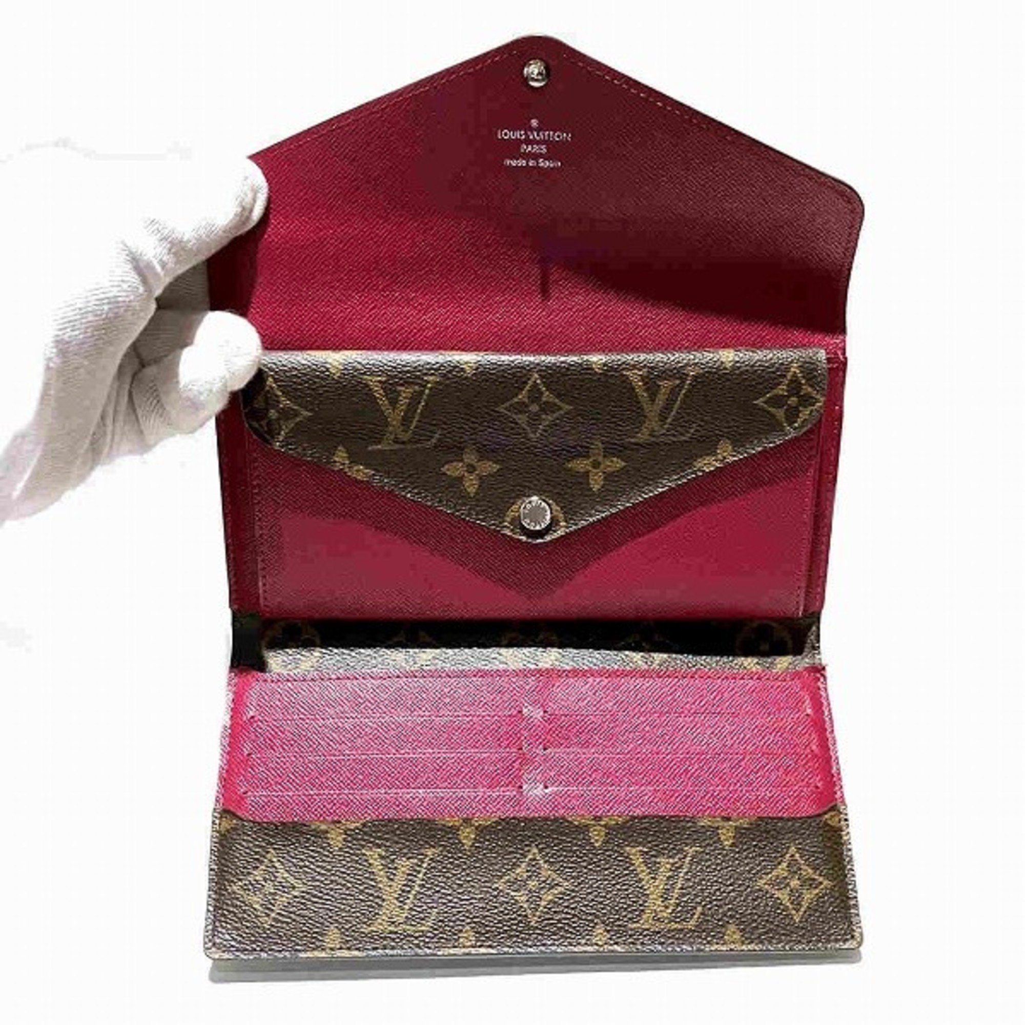 Louis Vuitton Monogram Portefeuille Marie Roulon M60498 Long Wallet Tri-fold for Women