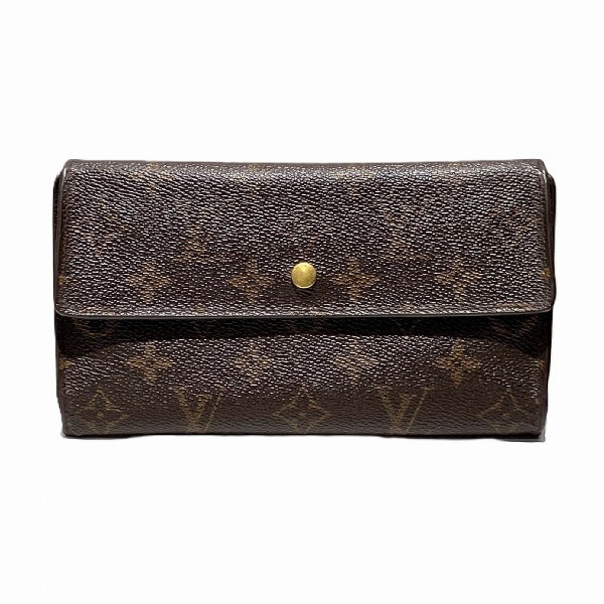 Louis Vuitton Monogram Portefeuille International M61217 Long Wallet Tri-fold for Men and Women