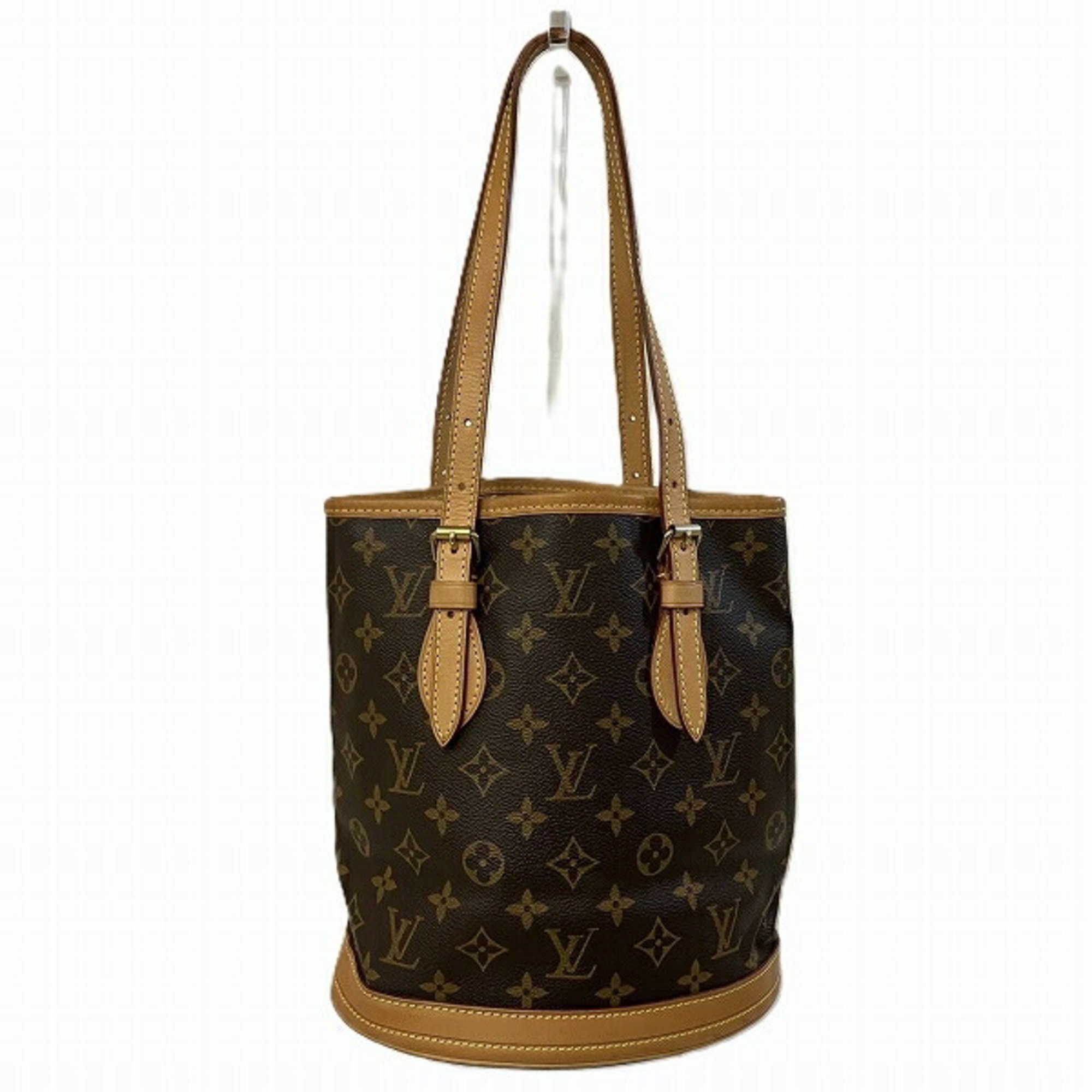 Louis Vuitton Monogram Petit Bucket M42238 Bag Tote Women's