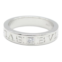 BVLGARI B-zero1 Double Ring, K18WG (White Gold), Diamond, Men's, Women's, Clear