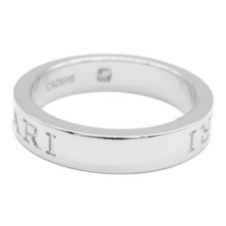 BVLGARI B-zero1 Double Ring, K18WG (White Gold), Diamond, Men's, Women's, Clear