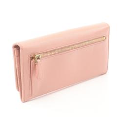 PRADA Bi-fold Long Wallet Saffiano Leather Women's Pink