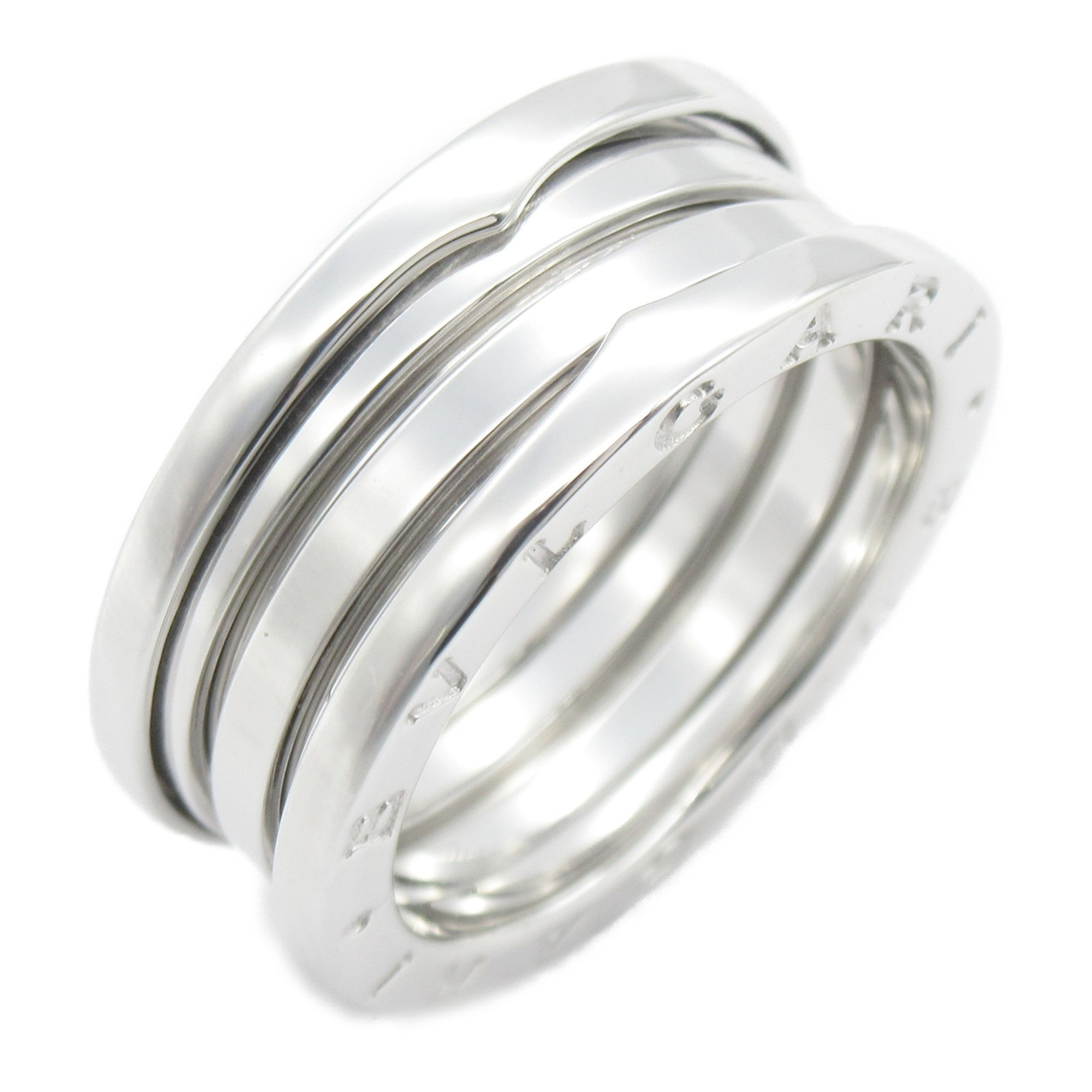 BVLGARI B-zero1 Ring, K18WG (White Gold), Men's, Women's, Silver