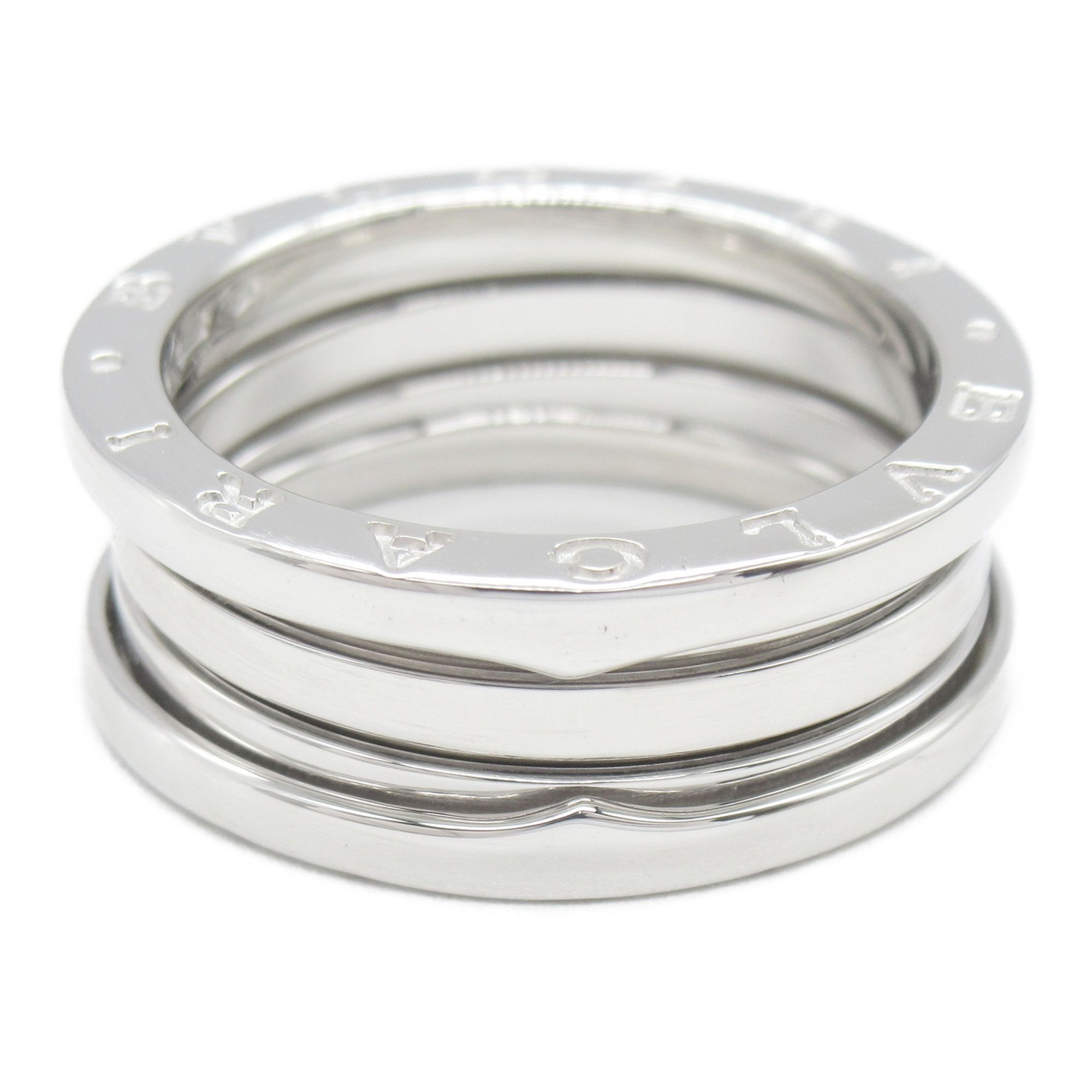 BVLGARI B-zero1 Ring, K18WG (White Gold), Men's, Women's, Silver