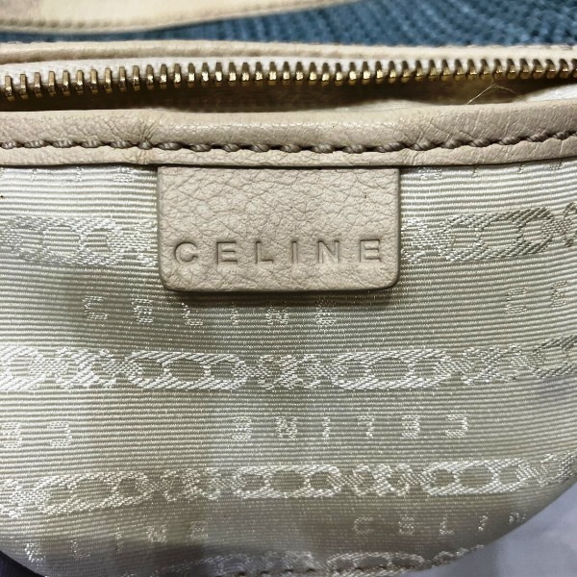 CELINE straw leather bag handbag for women