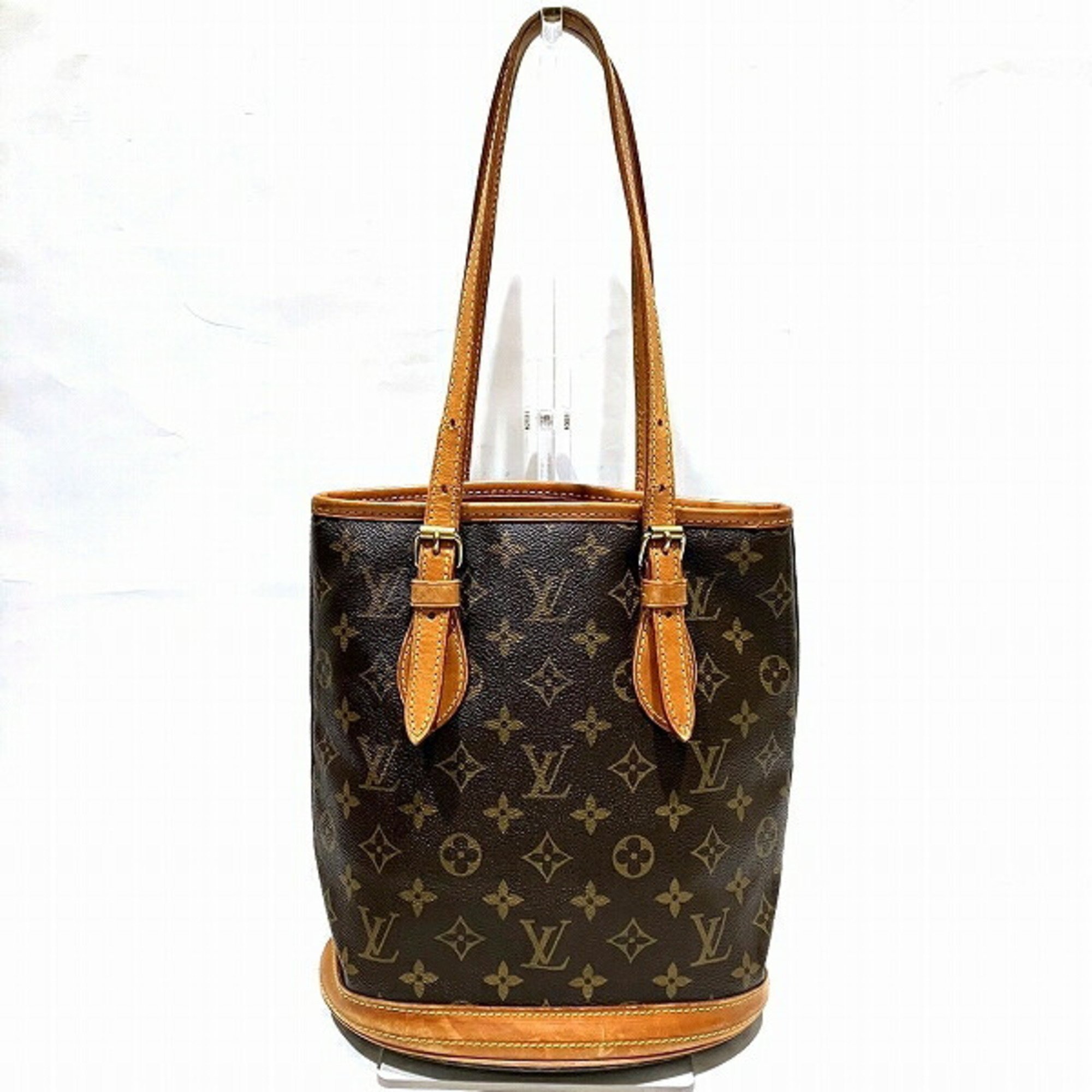 Louis Vuitton Monogram Petit Bucket M42238 Bag Tote Women's