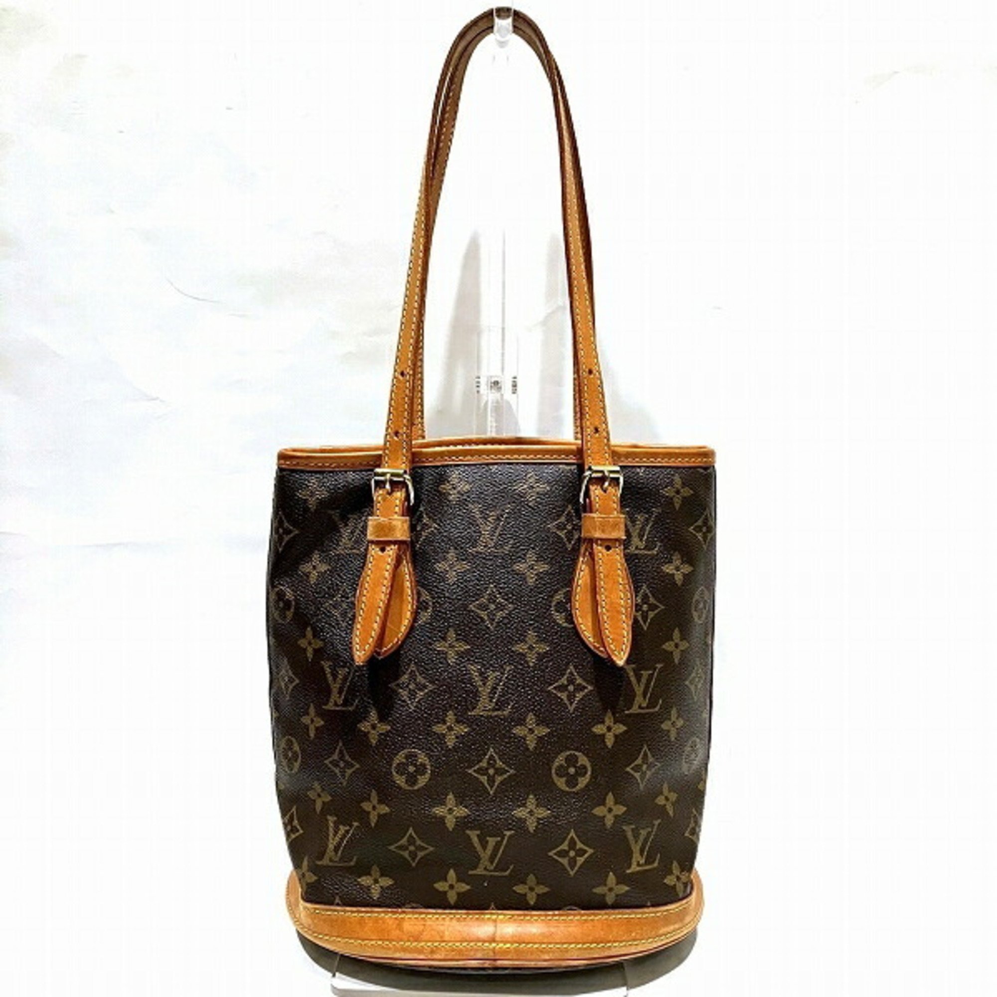 Louis Vuitton Monogram Petit Bucket M42238 Bag Tote Women's