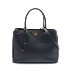 PRADA SAFFIANO LUX Galleria Handbag Bag Saffiano Leather Women's Black BN1874