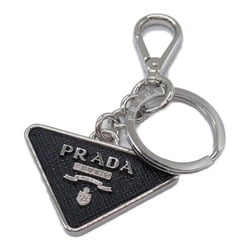 PRADA Keychain Keyring Saffiano Leather Men's Black 2PP080053F0002