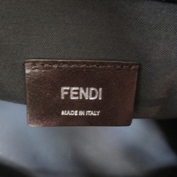 FENDI Bag Leather Canvas Men's Women's Black Dark Brown