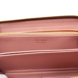 PRADA SAFFIANO FIOCCO Round Long Wallet Saffiano Leather Women's Beige 1ML506