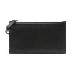 BALENCIAGA Wallet with strap, coin case, wallet, leather, men, women, black, 594548