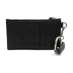 BALENCIAGA Wallet with strap, coin case, wallet, leather, men, women, black, 594548