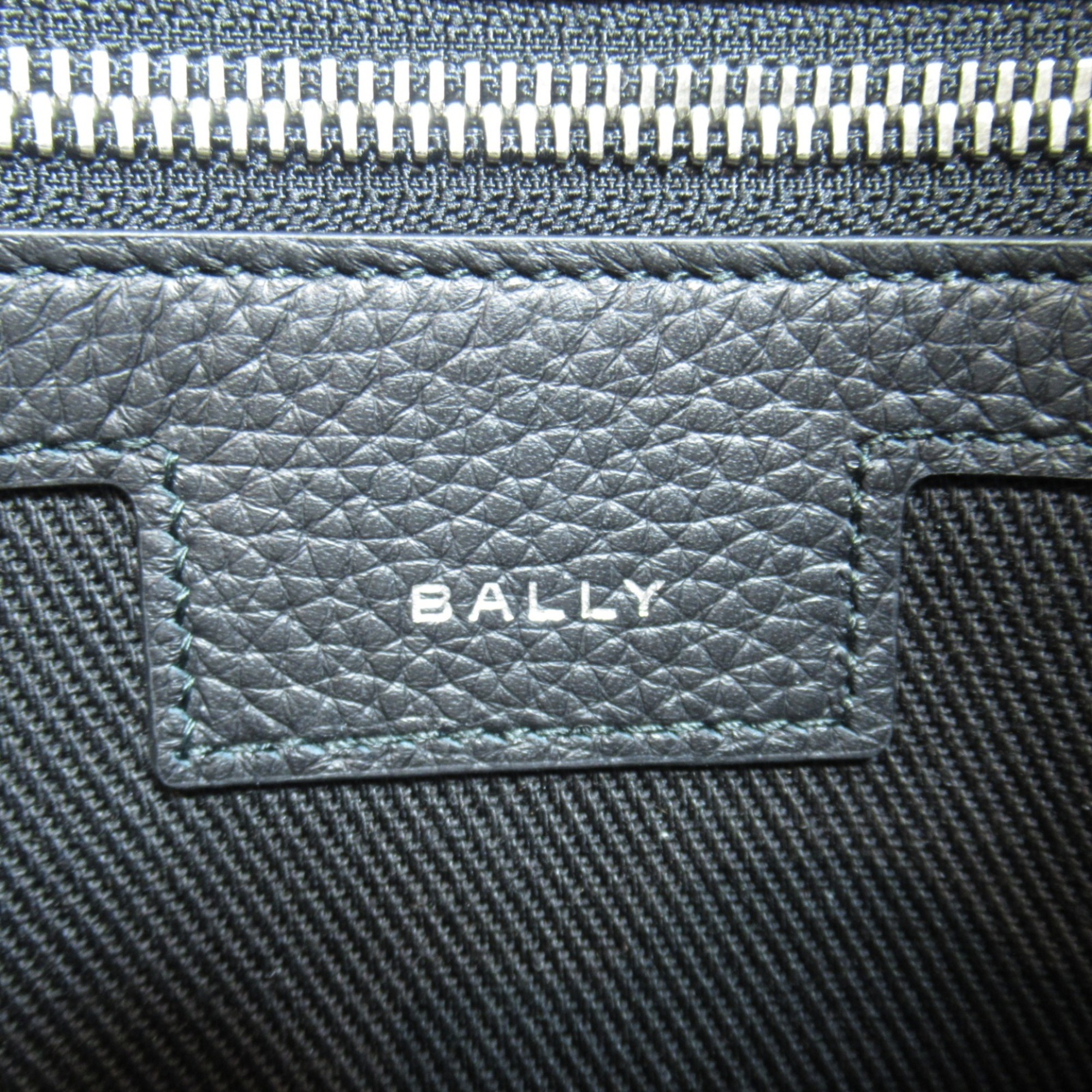 BALLY CODE 2way Bag Leather Fabric Men's Women's Black Palladio 6307002