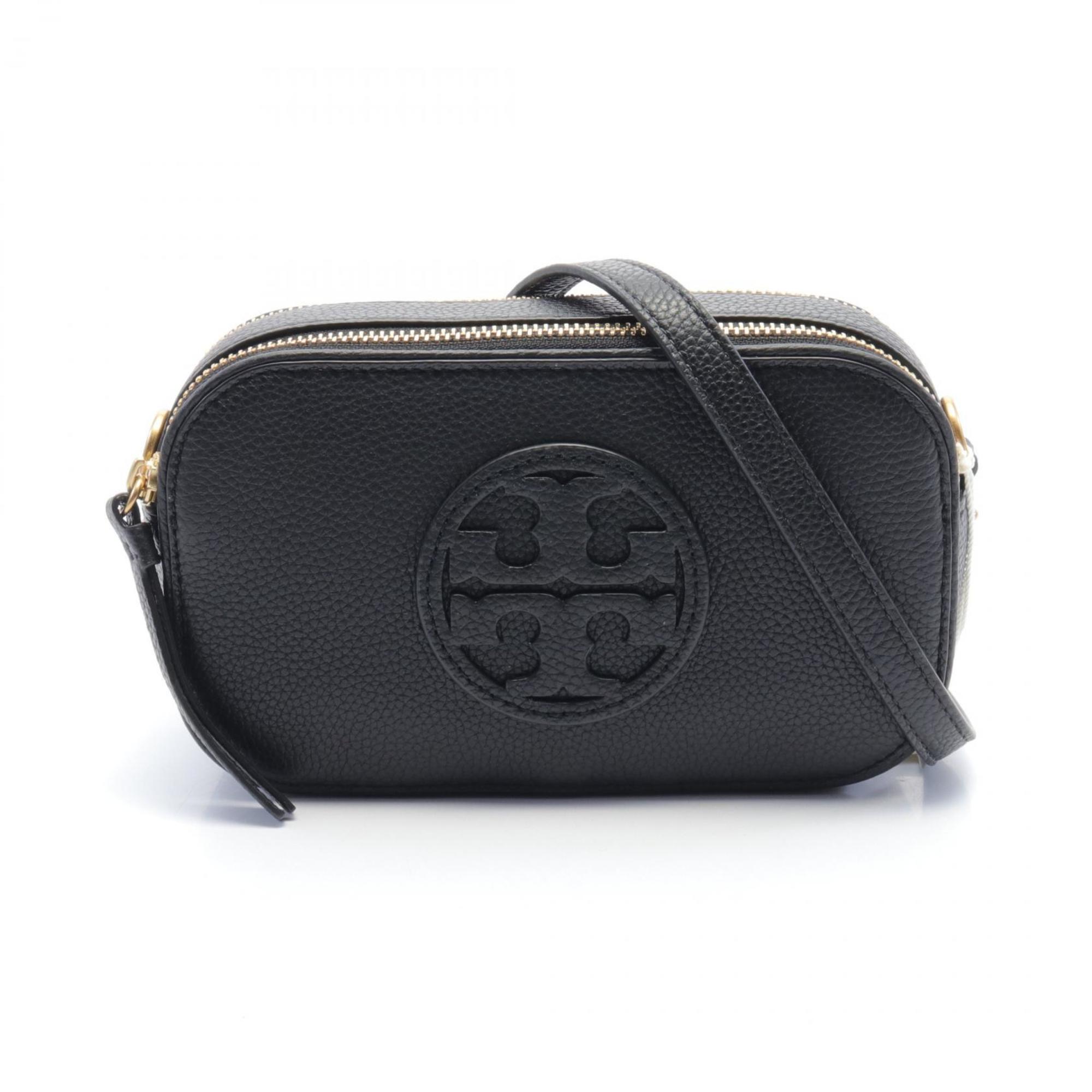 Tory Burch MILLER MINI CROSSBODY Mirror Shoulder Bag Leather Women's Black 145667001