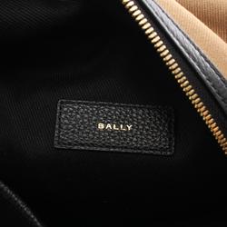 BALLY Bar Treck Rucksack Backpack Bag Leather Fabric Men's Women's Beige Black 6304854