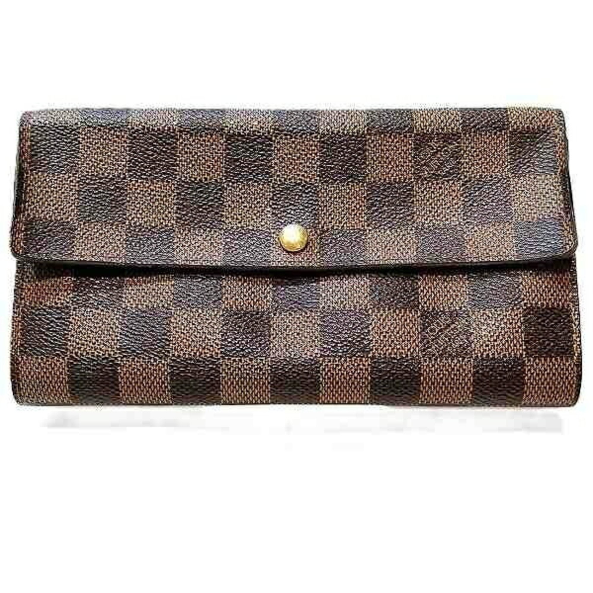 Louis Vuitton Damier Pochette Porto Monnaie Credit N61724 Long Wallet for Men and Women