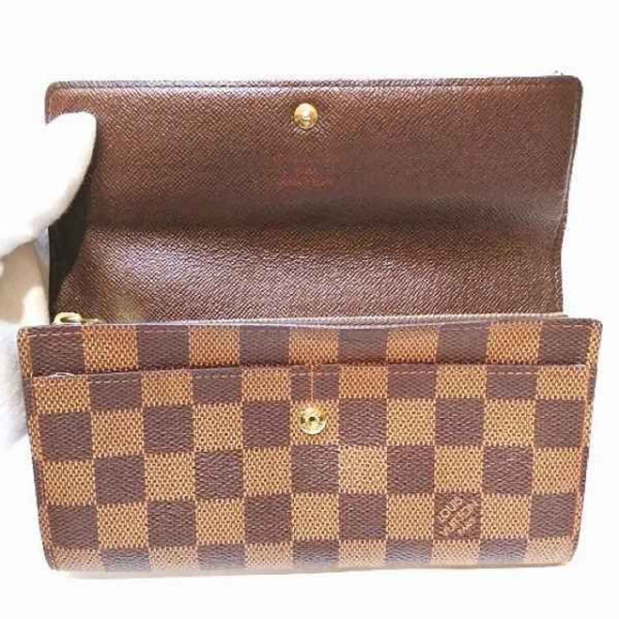 Louis Vuitton Damier Pochette Porto Monnaie Credit N61724 Long Wallet for Men and Women