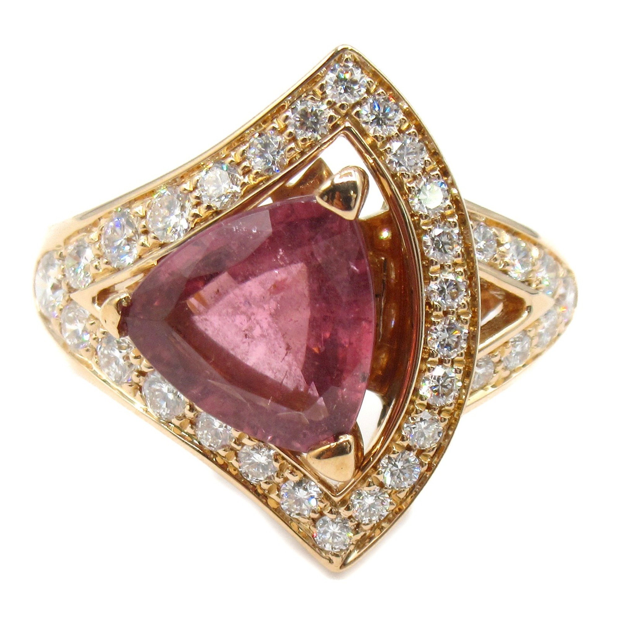 BVLGARI Diva Dream Pink Tourmaline Diamond Ring, K18PG (Pink Gold), Diamond, Tourmaline, Women's, Pink, Clear