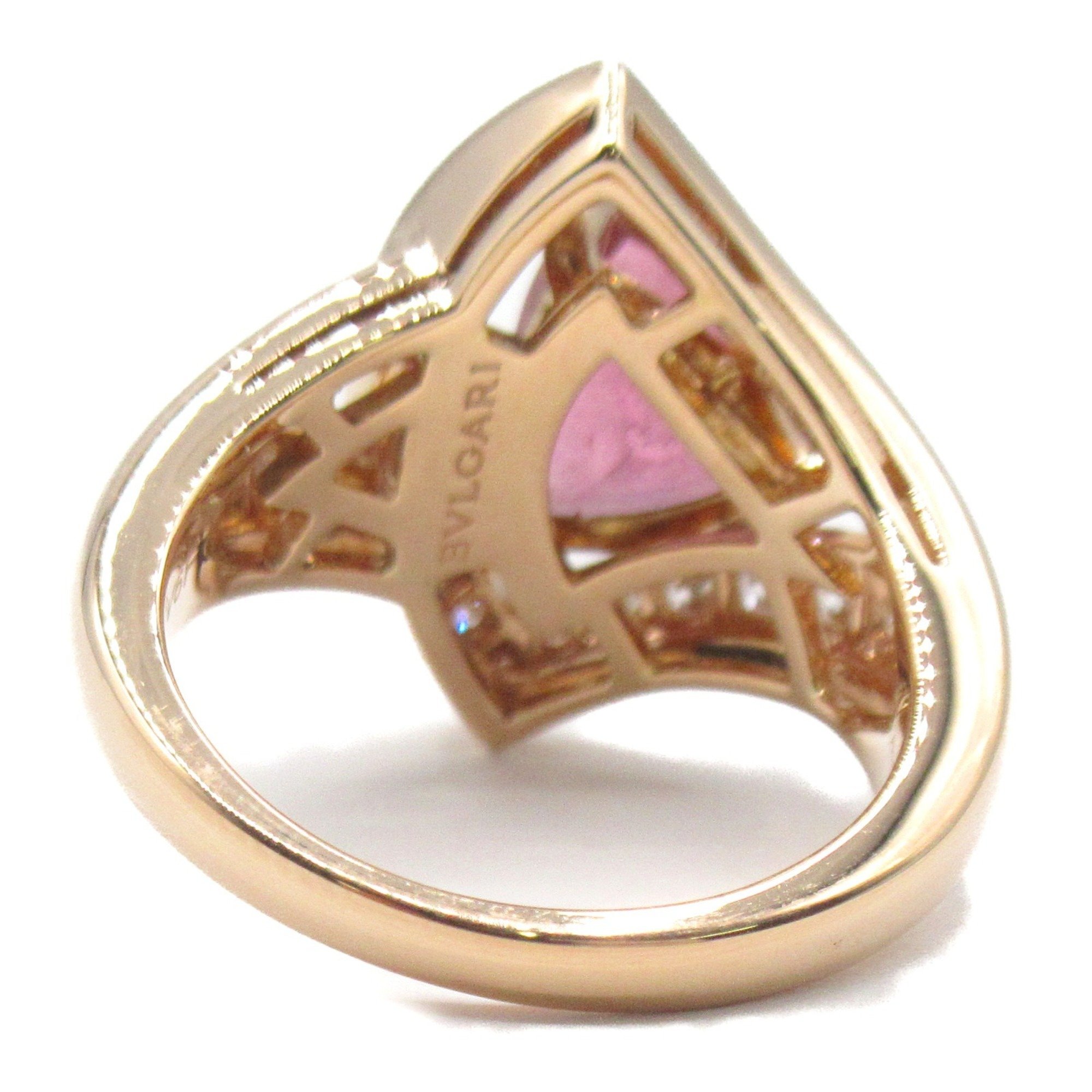 BVLGARI Diva Dream Pink Tourmaline Diamond Ring, K18PG (Pink Gold), Diamond, Tourmaline, Women's, Pink, Clear