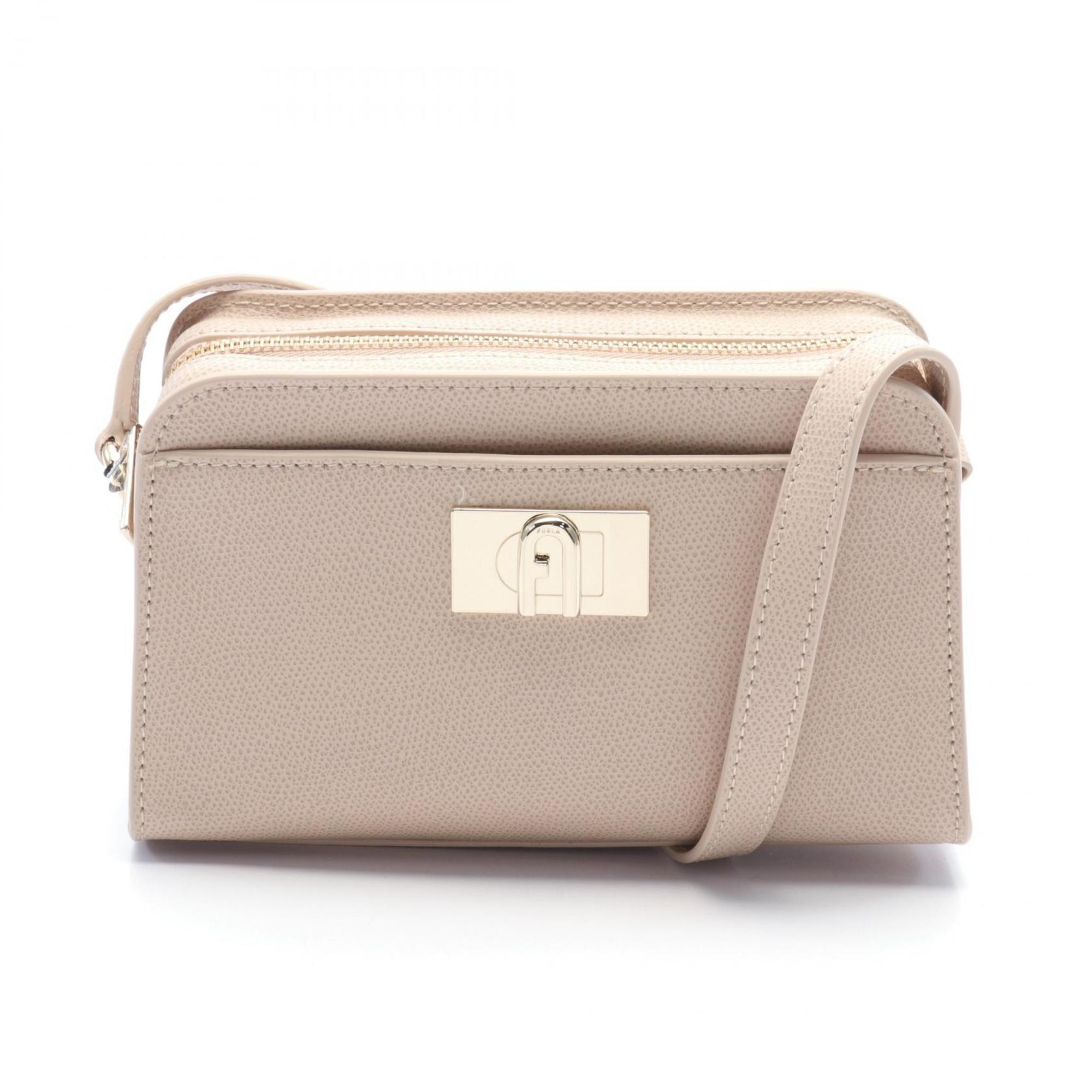 Furla 1927 Crossbody Shoulder Bag Leather Women's Beige WB01083ARE000B4L00