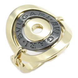 BVLGARI Astrale Cerchi Ring, 18K Yellow Gold, Ceramic, Men's, Women's, Black, Gold