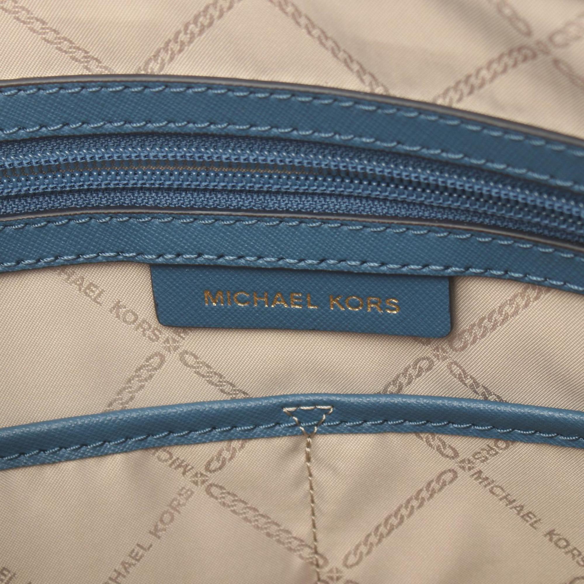 Michael Kors Voyager Tote Bag, Leather, Women's, Blue, 30H1GV6T4T