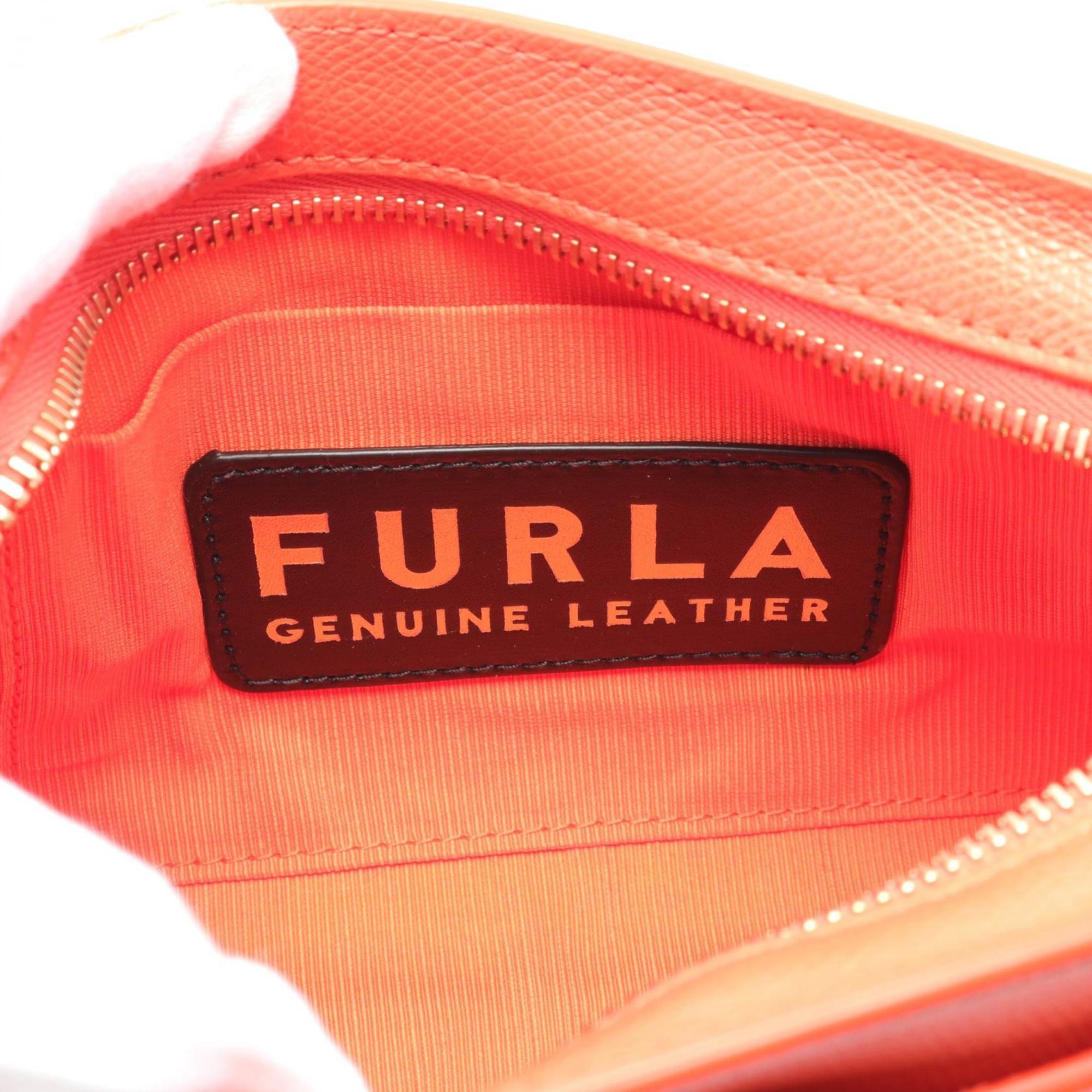 Furla 1927 Crossbody Shoulder Bag Leather Women's Orange WB01083ARE000VIT00