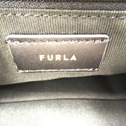 Furla Backpack Rucksack Bag Canvas Leather Women's Beige Black