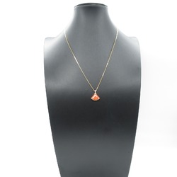 BVLGARI Diva Dream Coral 1P Diamond Necklace K18 (Yellow Gold) Ladies Orange